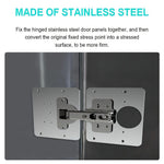 Stainless Steel Hinge Repair Installer, Specification: Single Plate +8 screw, Single Plate +8 screw, 2 Repair Plates + Hinge + 16 Screws