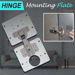 Stainless Steel Hinge Repair Installer, Specification: Single Plate +8 screw, Single Plate +8 screw, 2 Repair Plates + Hinge + 16 Screws