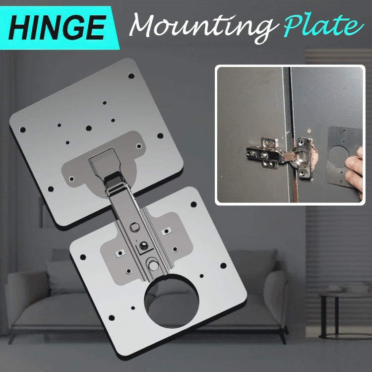 Stainless Steel Hinge Repair Installer, Specification: Single Plate +8 screw, Single Plate +8 screw, 2 Repair Plates + Hinge + 16 Screws