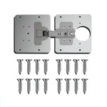 Stainless Steel Hinge Repair Installer, Specification: Single Plate +8 screw, Single Plate +8 screw, 2 Repair Plates + Hinge + 16 Screws