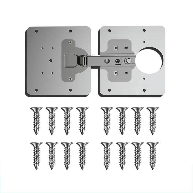Stainless Steel Hinge Repair Installer, Specification: Single Plate +8 screw, Single Plate +8 screw, 2 Repair Plates + Hinge + 16 Screws