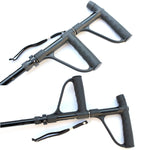 Multifunctional Folding Double-Handle Elderly Crutches Aluminum Alloy Elderly Power-Assisted Walking Sticks Four-Legged Walking Sticks With Lights, 86-98cm