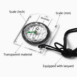 2 in 1 Compass With Map Measuring Ruler Outdoor Multifunctional Compass, 2 in 1