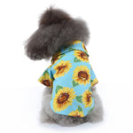 Pet Beach Shirt Dog Print Spring And Summer Clothes, S, M, L, XL