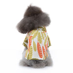 Pet Beach Shirt Dog Print Spring And Summer Clothes, S, M, L, XL