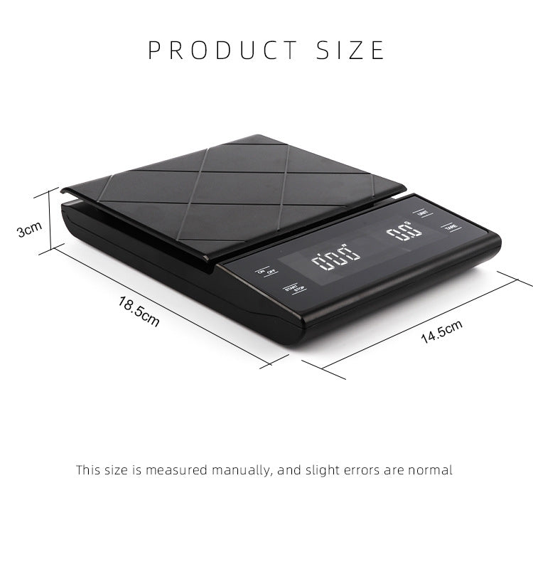 Household Kitchen Scale Hand-Made Coffee Electronic Scale With Timer, 3kg / 0.3g