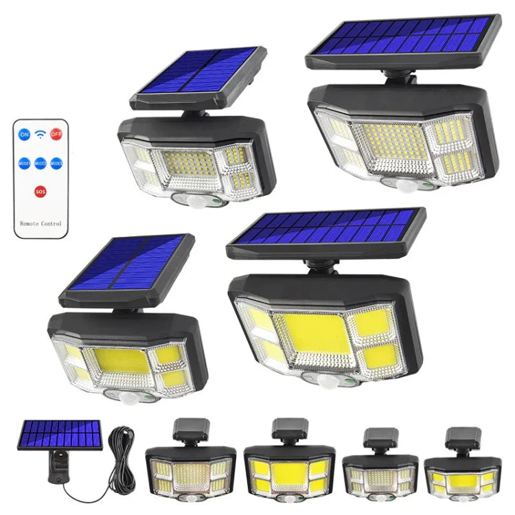 TG-TY085 Solar Outdoor Human Body Induction Wall Light Household Garden Waterproof Street Light wIth Remote Control, Spec:, 96 LED Integrated, 96 COB Integrated, 96 LED Separated, 96 COB Separated, 168 LED  Integrated, 168 COB  Integrated              ...