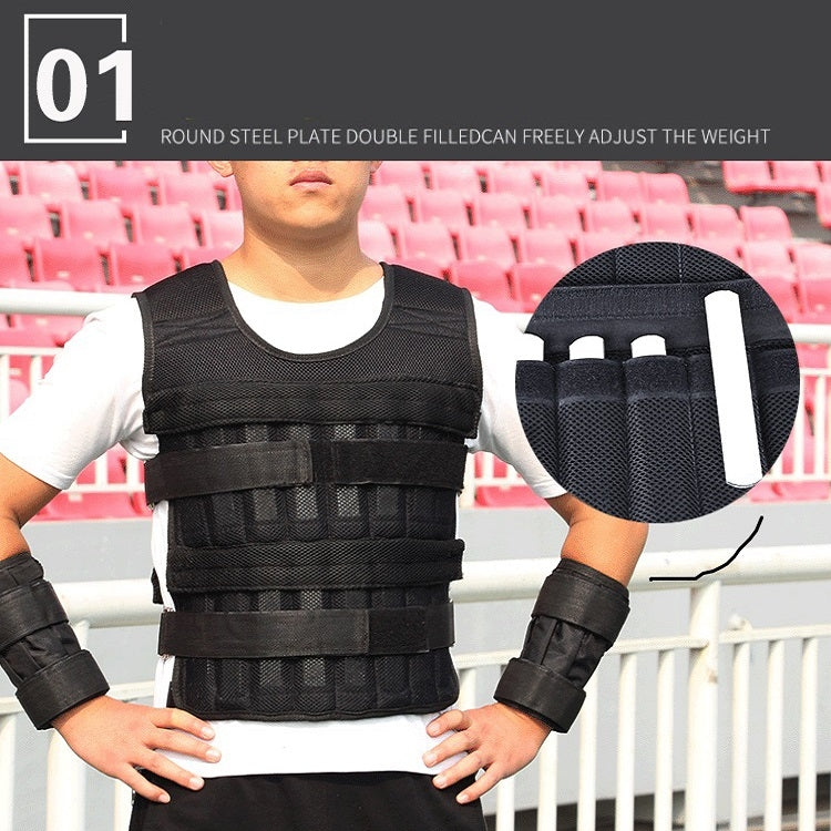 Sport Vest Leg And Arm Weight-Bearing Straps Fitness Training Weighting Equipment, Spec: 1kg Vest, 1kg Vest, 3kg Vest, 5kg Vest, 10kg Vest, 15kg Vest, 10kg Suit, 15kg Suit