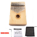 17-Tone Thumb Piano Kalimba Beginners Introduction Finger Piano, Brown, Brown Kit, Yellow, Yellow Kit, Wooden, Wooden Kit, Black, Black Kit