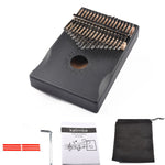 17-Tone Thumb Piano Kalimba Beginners Introduction Finger Piano, Brown, Brown Kit, Yellow, Yellow Kit, Wooden, Wooden Kit, Black, Black Kit