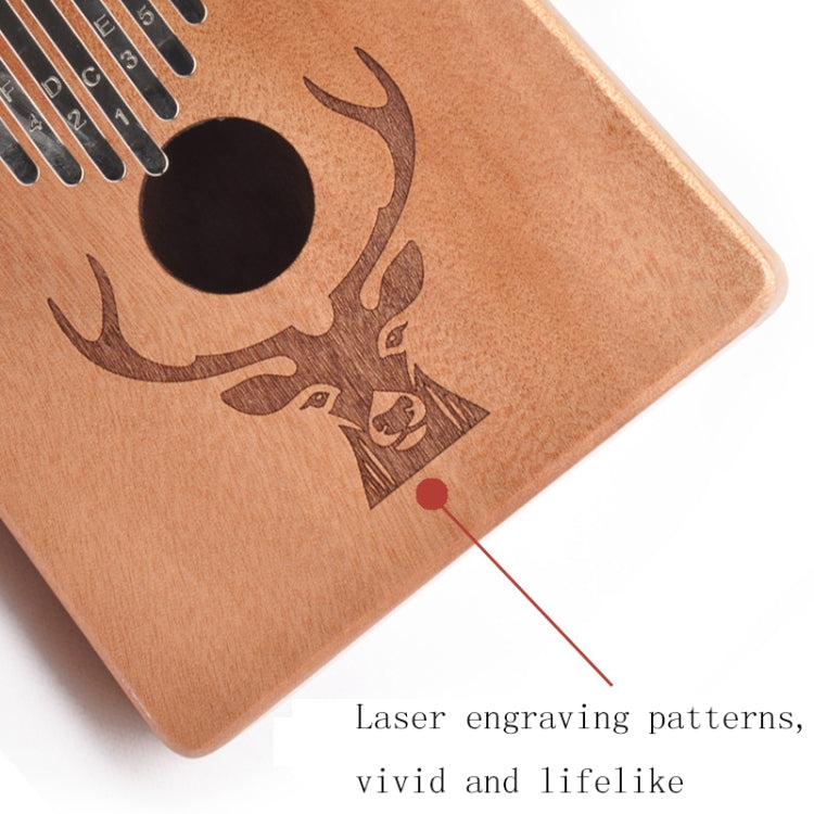 17-Tone Beginner Finger Piano Deer Head Kalimba Thumb Piano