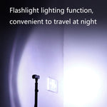 TBS-009 Four-Legged Folding Elderly Crutches Aluminum Alloy Light And Multifunctional Non-Slip Crutches With Light, TBS-009(Brown), TBS-009(Black)