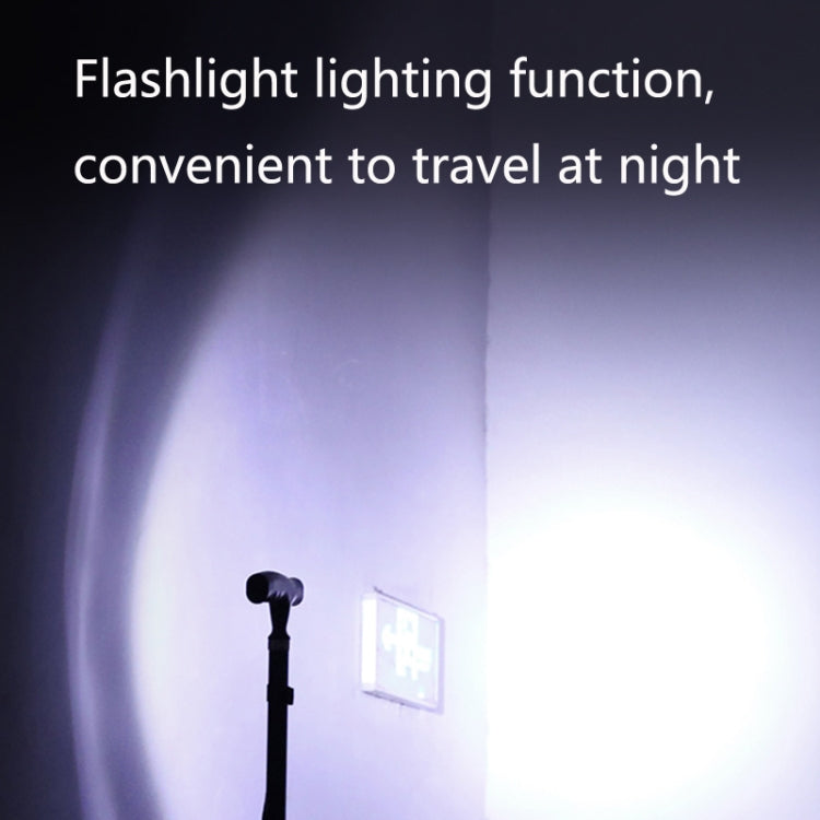 TBS-009 Four-Legged Folding Elderly Crutches Aluminum Alloy Light And Multifunctional Non-Slip Crutches With Light, TBS-009(Brown), TBS-009(Black)