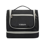 YOBAN Y-1551L Travel Cosmetic Bag Large-Capacity Outdoor Storage Bag Hook Portable Anti-Mold Dry And Wet Separation Wash Bag, Purple, Black, Grey