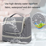 YOBAN Y-1551L Travel Cosmetic Bag Large-Capacity Outdoor Storage Bag Hook Portable Anti-Mold Dry And Wet Separation Wash Bag, Purple, Black, Grey