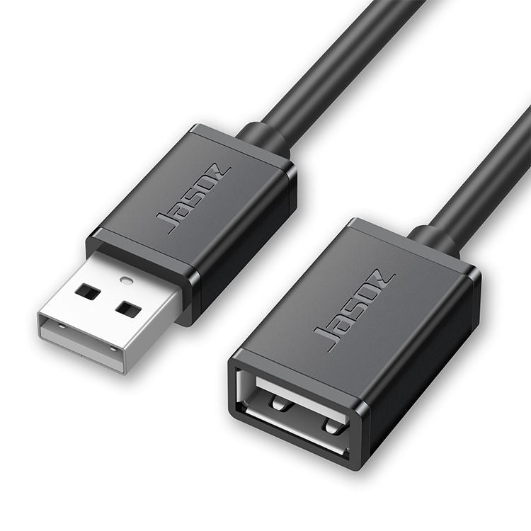 Jasoz USB Male to Female Oxygen-Free Copper Core Extension Data Cable, Colour: Black 0.5m, Black 0.5m, Black 1m, Black 1.5m, Black 2m, Black 3m, Black 5m, Dark Blue 0.5m, Dark Blue 2m, Dark Blue 3m, Dark Blue 5m, Black 8m, Black 10m
