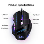 GAMING BLOODBAT GM02 7 Keys USB Wired Optoelectronics Game Mouse Digital Respiratory Lights Mouse