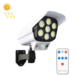 Solar Sensor LED Wall Light Simulation Surveillance Camera Glare Anti-Thief Street Lamp, Style:, Remote Control (35LED White), Remote Control (35LED Black), 35LED (Black), Remote Control (42LED), Remote Control (77LED)