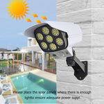 Solar Sensor LED Wall Light Simulation Surveillance Camera Glare Anti-Thief Street Lamp, Style:, Remote Control (35LED White), Remote Control (35LED Black), 35LED (Black), Remote Control (42LED), Remote Control (77LED)