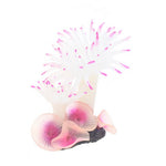 Fish Tank Aquarium Simulation Landscaping Seabed Mollusk Coral Simulation Sea Tree Silicone Ornaments, Yellow, White