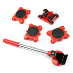 Mover Adjustable Height Moving Tool Set With Pry Type Heavy Furniture Moving Roller, 13 PCS / Set, 5 PCS / Set