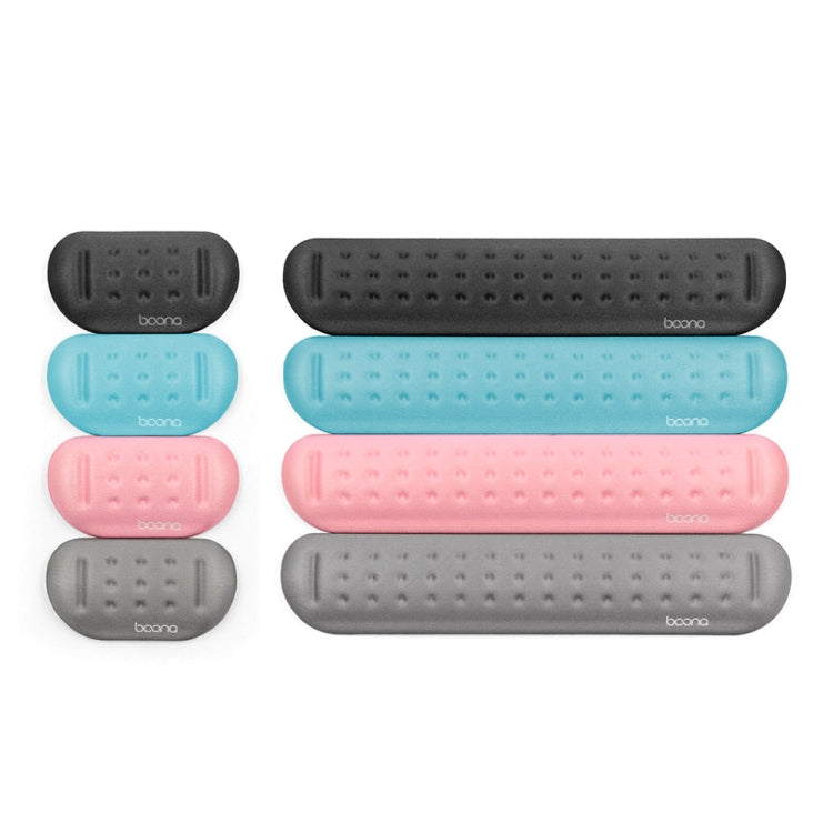 Baona Silicone Memory Cotton Wrist Pad Massage Hole Keyboard Mouse Pad, Style:, Mouse Pad (Blue), Mouse Pad (Gray), Mouse Pad (Black), Mouse Pad (Pink), Medium Keyboard Rest (Blue), Medium Keyboard Rest (Gray), Medium Keyboard Rest (Black)             ...