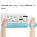 Baona Silicone Memory Cotton Wrist Pad Massage Hole Keyboard Mouse Pad, Style:, Mouse Pad (Blue), Mouse Pad (Gray), Mouse Pad (Black), Mouse Pad (Pink), Medium Keyboard Rest (Blue), Medium Keyboard Rest (Gray), Medium Keyboard Rest (Black)             ...
