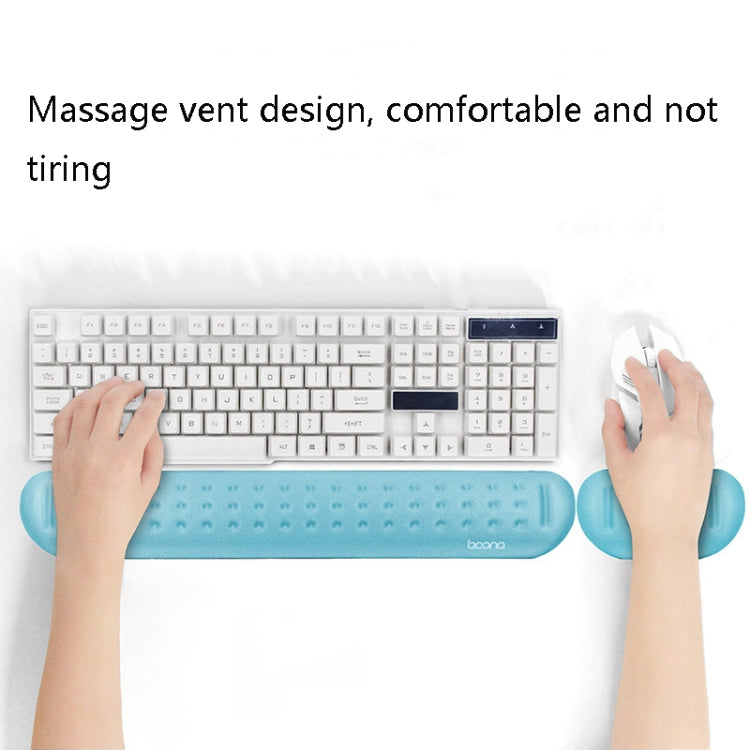 Baona Silicone Memory Cotton Wrist Pad Massage Hole Keyboard Mouse Pad, Style:, Mouse Pad (Blue), Mouse Pad (Gray), Mouse Pad (Black), Mouse Pad (Pink), Medium Keyboard Rest (Blue), Medium Keyboard Rest (Gray), Medium Keyboard Rest (Black)             ...