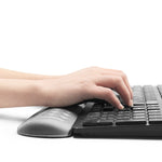 Baona Silicone Memory Cotton Wrist Pad Massage Hole Keyboard Mouse Pad, Style:, Mouse Pad (Blue), Mouse Pad (Gray), Mouse Pad (Black), Mouse Pad (Pink), Medium Keyboard Rest (Blue), Medium Keyboard Rest (Gray), Medium Keyboard Rest (Black)             ...