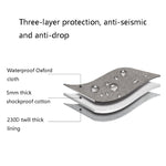 Baona BN-C003 Mobile Hard Disk Protection Cover Portable Storage Hard Disk Bag, Double-layer (Gray), Double-layer (Black), Single-layer (Gray), Single-layer (Black)