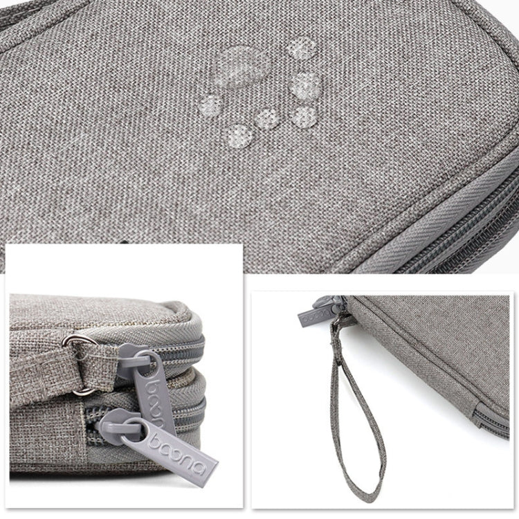 Baona BN-C003 Mobile Hard Disk Protection Cover Portable Storage Hard Disk Bag, Double-layer (Gray), Double-layer (Black), Single-layer (Gray), Single-layer (Black)