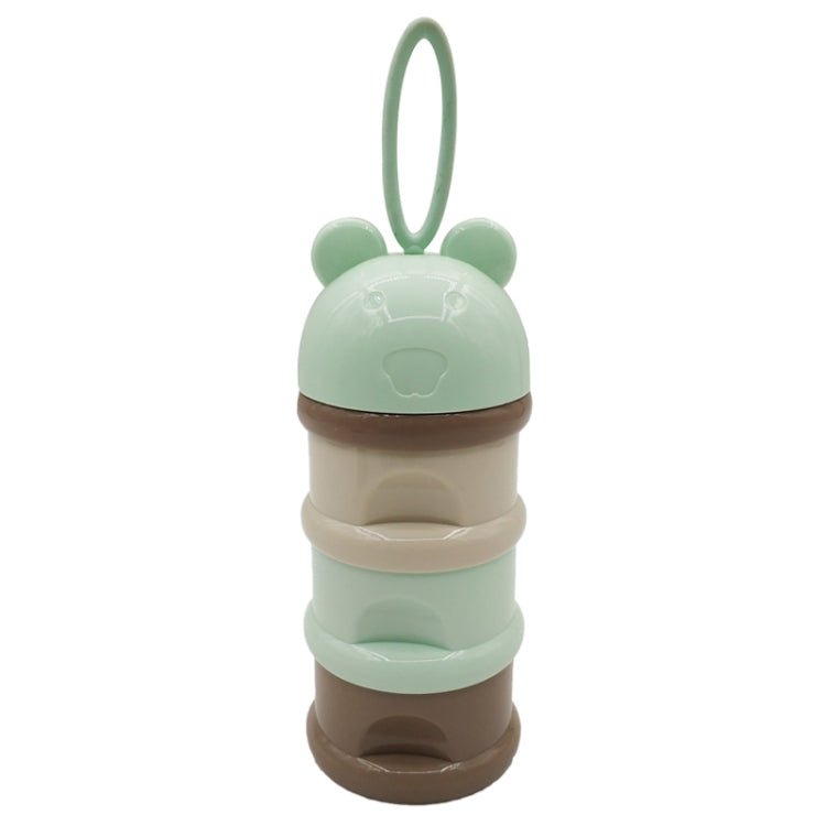 3 Layer Frog Style Portable Baby Food Storage Box Cartoon Milk Powder Box, Blue, Green, Purple