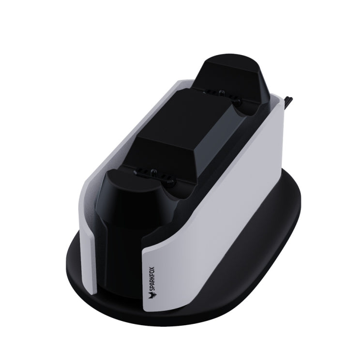 SPARKFOX W20P508 Dual Charger With Contacts Wireless Handle Charger For PS5, Style:, Charger+Data Cable+Charging Plug, Charger+Data Cable