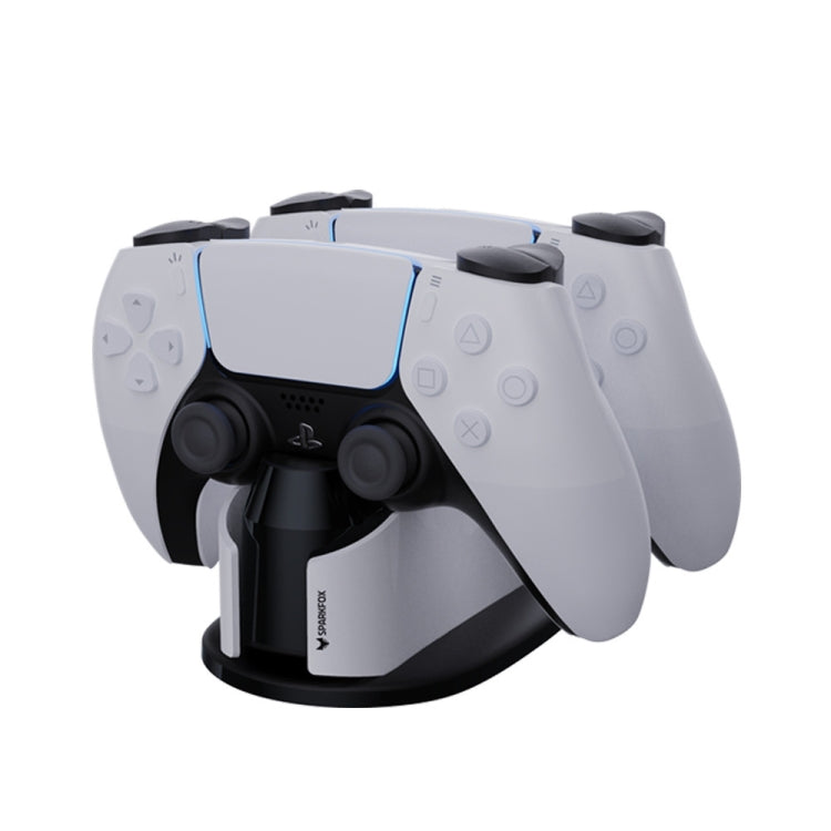 SPARKFOX W20P508 Dual Charger With Contacts Wireless Handle Charger For PS5, Style:, Charger+Data Cable+Charging Plug, Charger+Data Cable