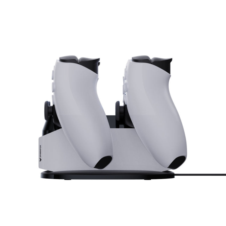 SPARKFOX W20P508 Dual Charger With Contacts Wireless Handle Charger For PS5, Style:, Charger+Data Cable+Charging Plug, Charger+Data Cable