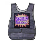 شاشة إعلانات متنقلة خارجية مقاومة للماء، شاشة LED مرنة قابلة للارتداء على شكل صدرية ys-kl20
