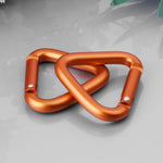 2PCS Triangle Carabiner Outdoor Camping Hiking Keychain Snap Clip Hook Kettle Buckle Carabiner Accessories