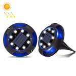 Outdoor Solar Underground Lamp Rotating Buried Lawn Lamp , Spec:, 12 LEDs White+Blue Light (Aluminum Shell), 12 LEDs Warm+Blue Light (Aluminum Shell), 12 LEDs White+Color Llight (Aluminum Shell), 12 LEDs Warm+Color Light (Aluminum Shell)