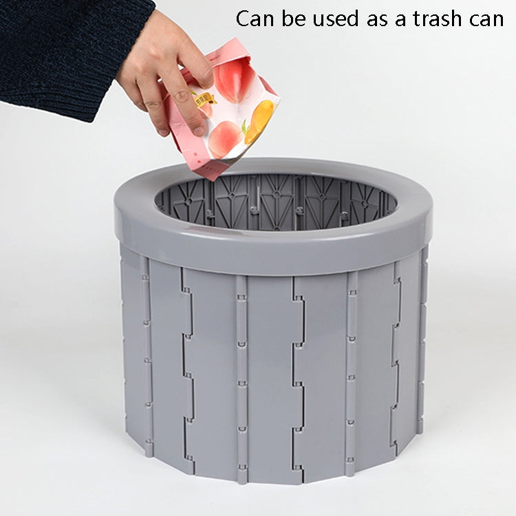 Folding Toilet Travel Car Toilet With Cover Indoor Portable Emergency Camping Toilet, Folding Toilet(Black), Folding Toilet(Grey)