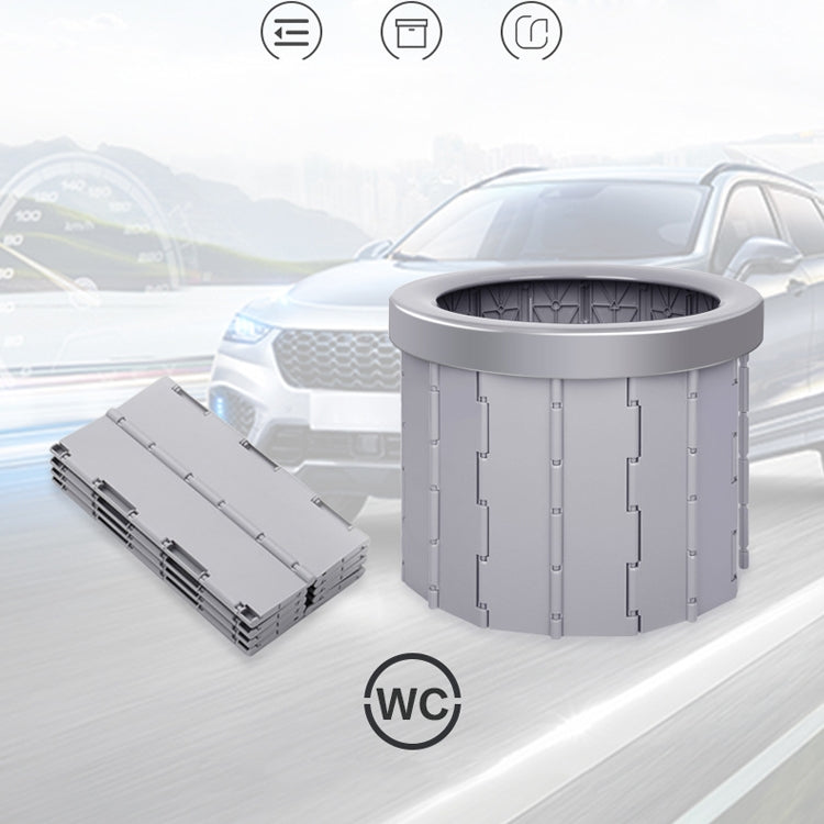 Folding Toilet Travel Car Toilet With Cover Indoor Portable Emergency Camping Toilet, Folding Toilet(Black), Folding Toilet(Grey)