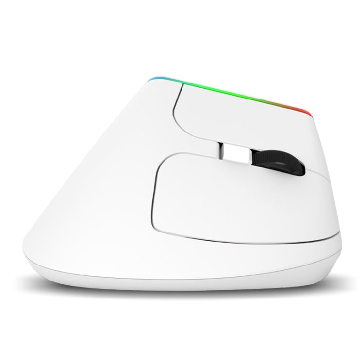 DELUX M618C 6 Keys 1600 DPI RGB Vertical Wireless Bluetooth Dual Mode Mouse, M618C(Black), M618C(White)