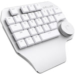 DELUX T11 29 Keys Single-Hand Keyboard Shortcut Key Speech Tool Flat Keyboard, Colour: Silver, Silver, Black