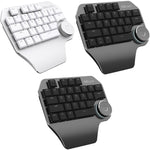 DELUX T11 29 Keys Single-Hand Keyboard Shortcut Key Speech Tool Flat Keyboard, Colour: Silver, Silver, Black
