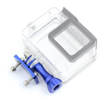 Aluminum Alloy Tripod Head Helmet Fixed Adapter Mount for GoPro HERO9 Black / HERO8 Black /7 /6 /5 /5 Session /4 Session /4 /3+ /3 /2 /1, DJI Osmo Action, Xiaoyi and Other Action Cameras, Blue, Black, Red