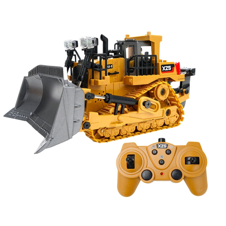 2.4G Remote Control Nine-Channel Crawler Heavy Bulldozer Children Remote Control Toy Alloy Excavator, 1031 Alloy Excavator