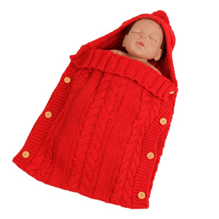 Zzsd0002 Sac de couchage en laine tricotée pour bébé automne/hiver avec boutons, couverture de photographie, sac de couchage pour poussette, Zzsd0002 Grand rouge, Zzsd0002 Gris foncé, Zzsd0002 Noir, Zzsd0002 Beige, Zzsd0002 Saphir, Zzsd0002 Blanc crème