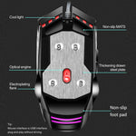 LEAVEN 7 Keys 4000DPI USB Wired Computer Office Luminous RGB Mechanical Gaming Mouse, Cabel Length:1.5m, S30 Black, S30 White, S30 Pink, S10 Black
