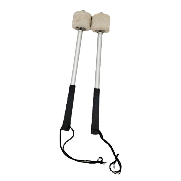 Percussion Accessories Wool Felt Stainless Steel Non-Slip Drumsticks Practice Playing Kick Drum Hammers, Drum Hammers