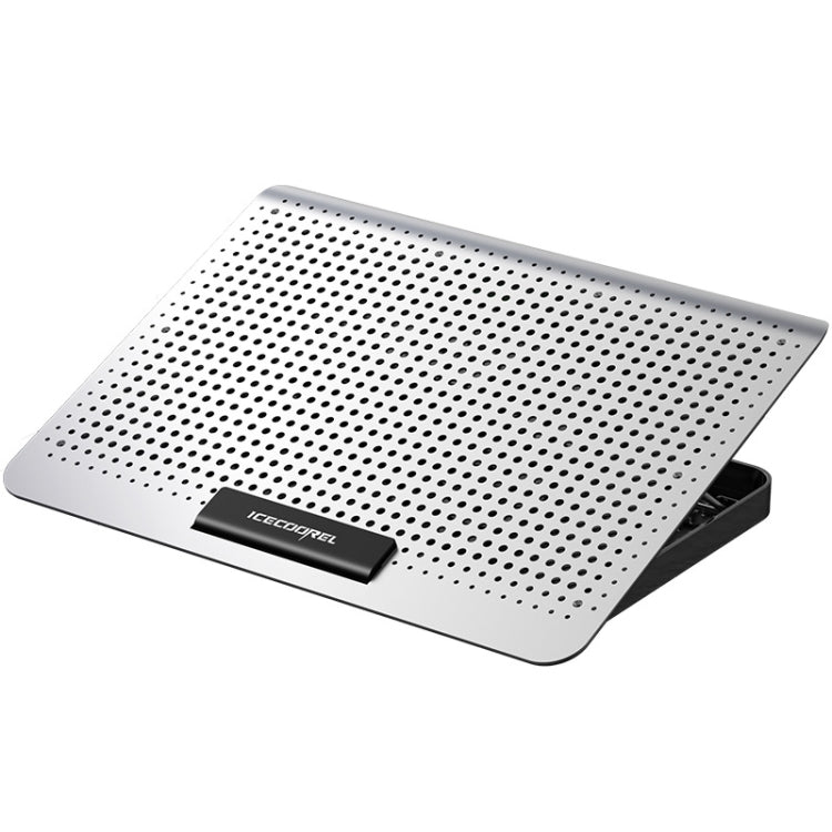 ICE COOREL Laptop Aluminum Alloy Radiator Fan Silent Notebook Cooling Bracket, Space Silver, Six-Fan Space Silver, Six-Fan Tungsten Gold Black