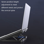 ICE COOREL Laptop Aluminum Alloy Radiator Fan Silent Notebook Cooling Bracket, Space Silver, Six-Fan Space Silver, Six-Fan Tungsten Gold Black